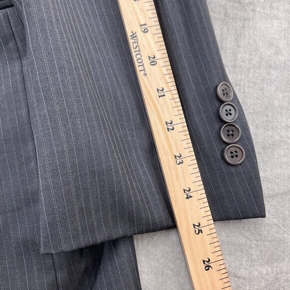 Jos A Banks Blazer Men 42R Gray Pinstripe Gordon Super 150s Wool Signature VTG‎ - Picture 6 of 15